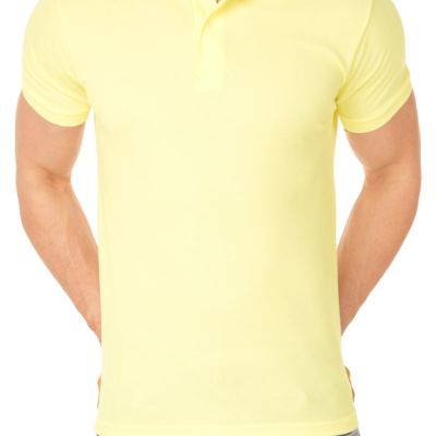 Camiseta Polo Masculina Pa Amarela Clara Canggu Malhas